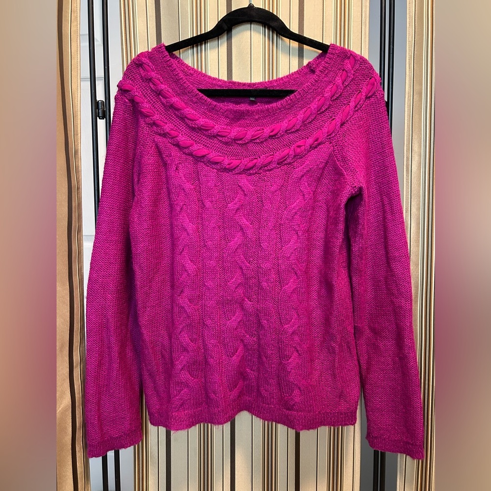 Mohair cable knit sweater